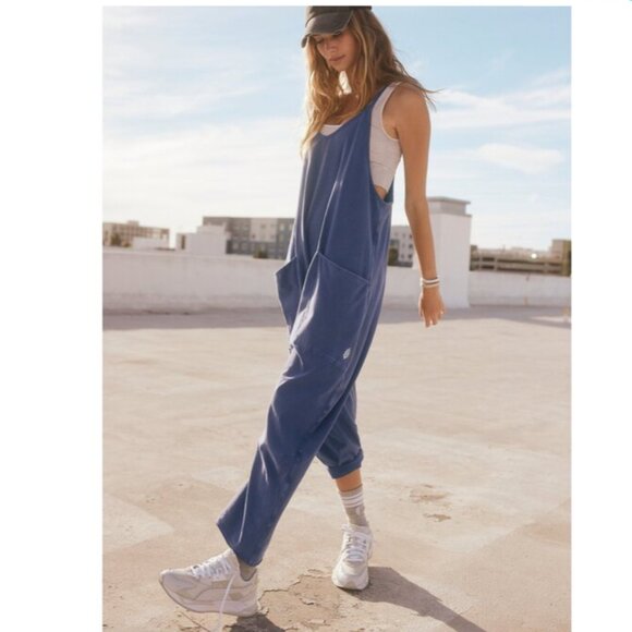 new Free People Hot Shot Onesie Jumpsuit 💙Misty Blue 257 3J2 - Picture 11 of 17